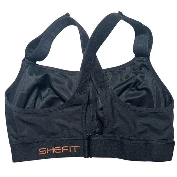 SHEFIT Womens Sz 3Luxe Ultimate Sports Bra Black High Impact Adjustable -1408 - Picture 2 of 4